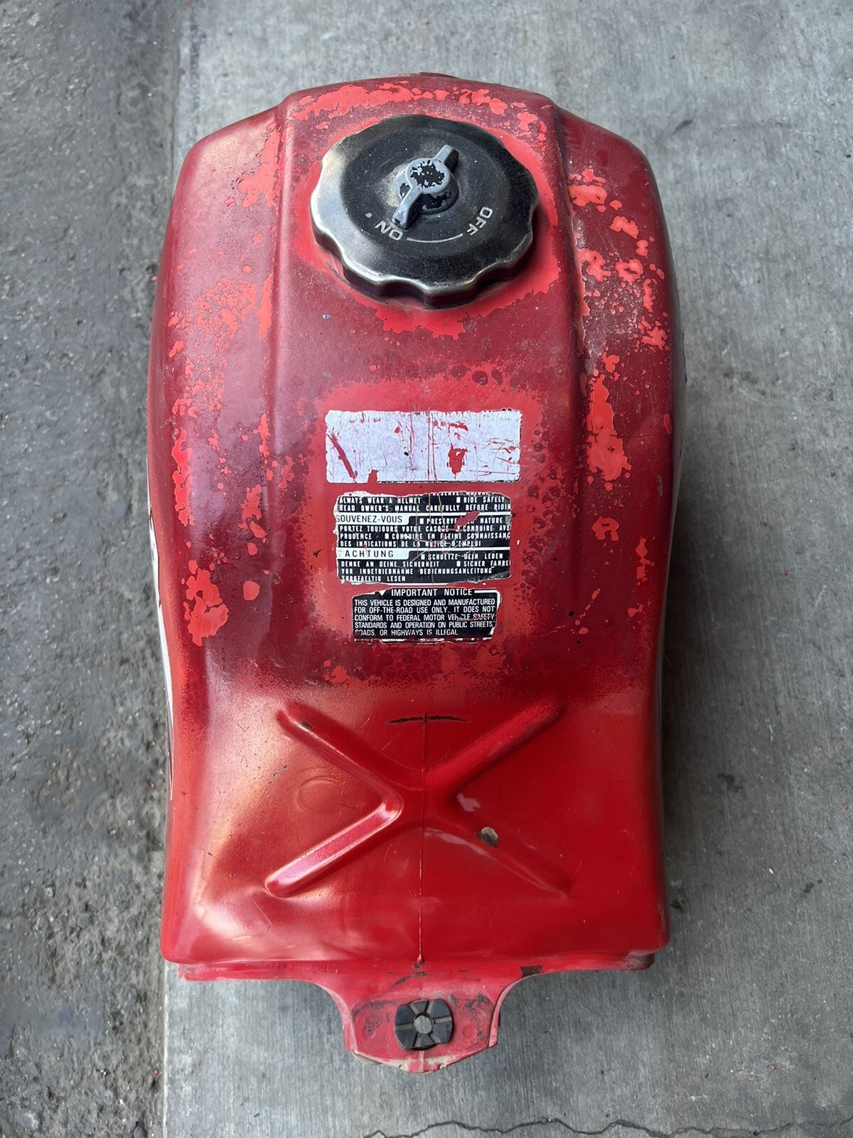 1985 HONDA ATC250ES BIG RED FUEL TANK OEM GAS PETCOCK ENGINE CAP 2 eBay