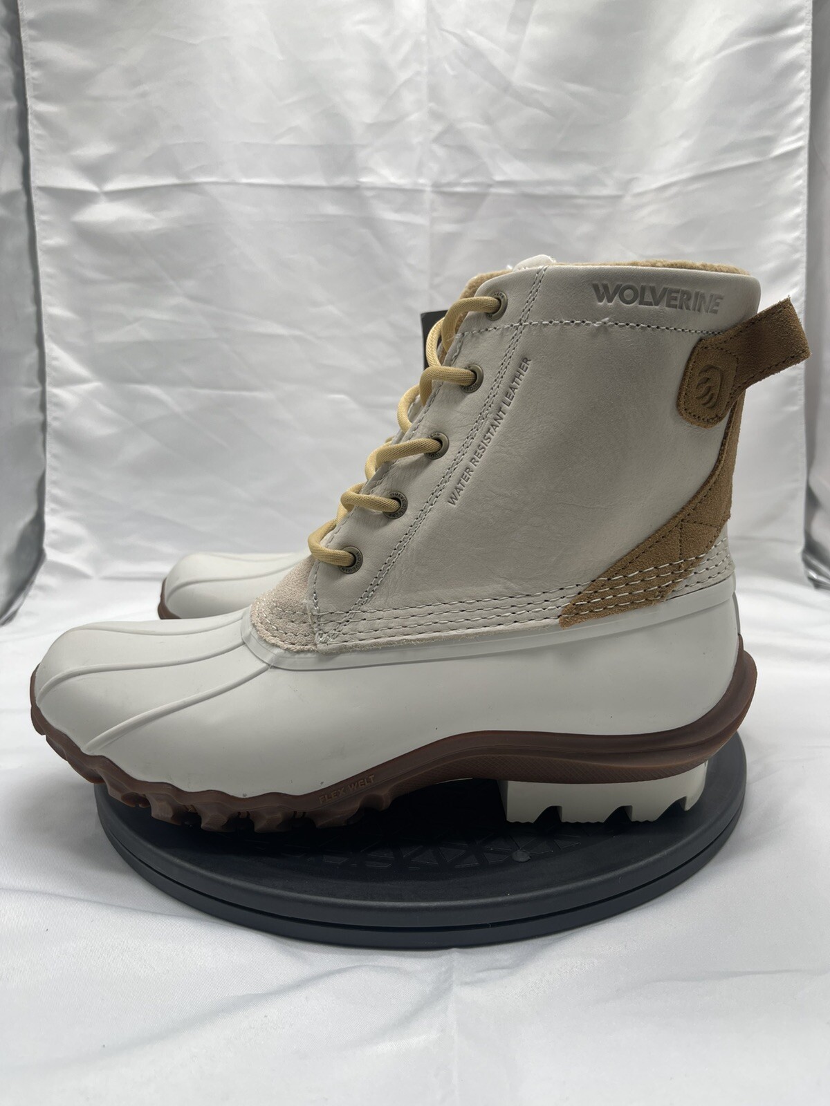Wolverine W880225 Waterproof Leather Snow Boot Size 11 Ivory Duck