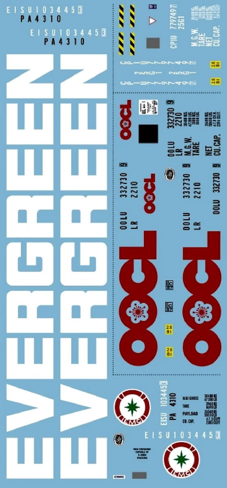 Spediciones 12 Metros 40' Contenedor 01 Contenedor 12m 1:43 Camión Calcomanía - Imagen 4 de 4