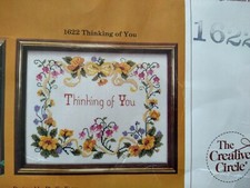 Cross Stitch Kit The Creative Circle No 1622 Thinking Of You NOS Floral Sampler