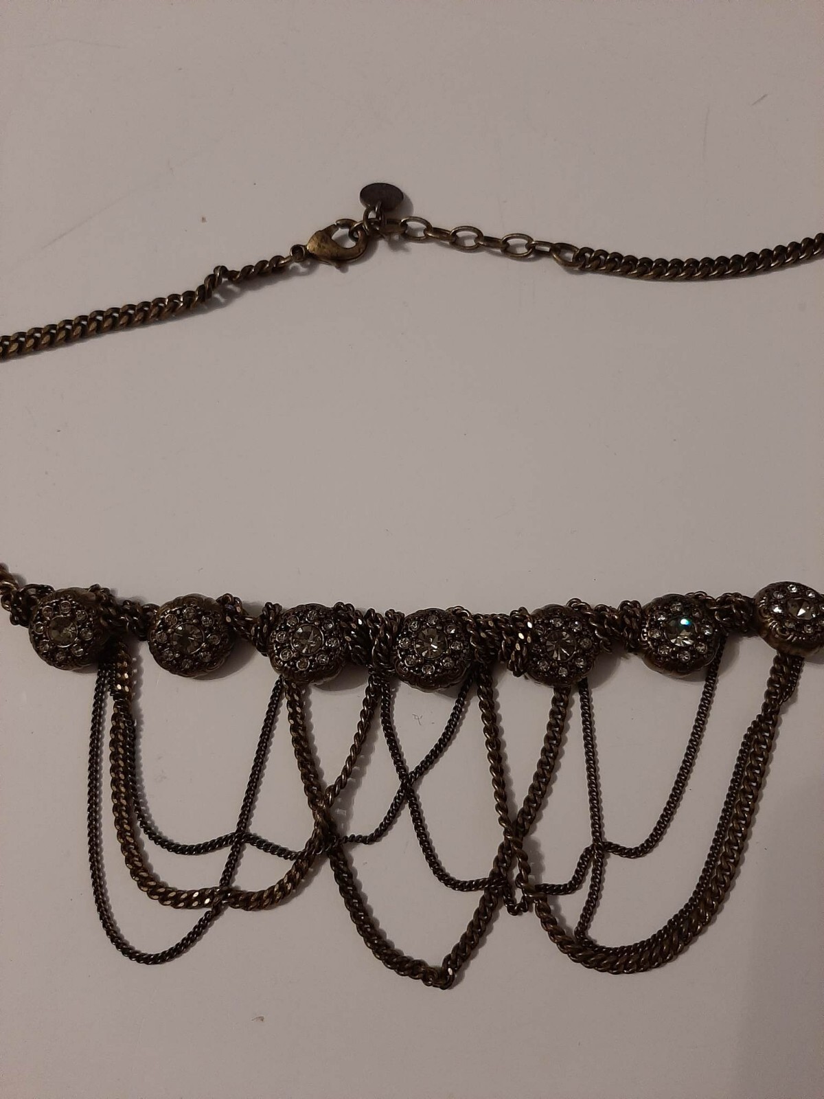 Talbots Necklace Multi-Stranded brass” Statement … - image 8