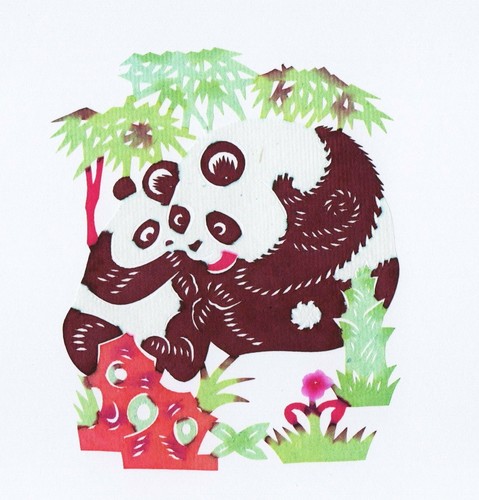 Lote de 3 paquetes Zhou par de cortes de papel panda 10 pequeñas piezas coloridas - Imagen 7 de 11
