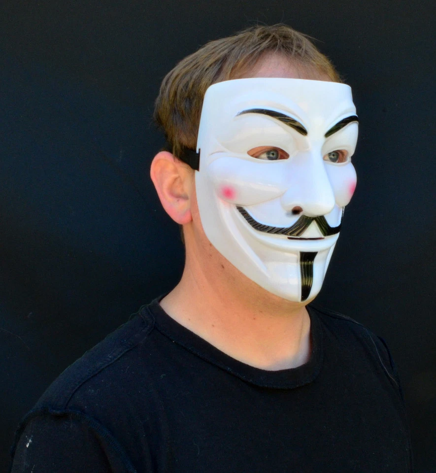 Halloween Purge Mask Original Grin Costume Vendetta Anonymous Mens Mask - Image 2 of 4