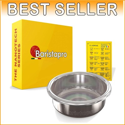 High-Performance 58mm Espresso Filter Basket with NANOQUARTZ Non-Stick Finish