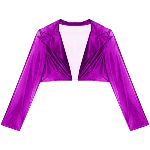 Giacca Donna Cappotto Lucido Moto Capispalla Rock Streetwear Cropped Clubwear - Foto 36 di 49