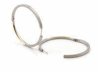 Boccia Damenschmuck Ohrstecker Creole 0508-02 Titan Teil-Goldplattiert Ø 40Mm