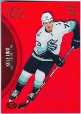 2021-22 Skybox Metal Universe Rookies PMG Red 050/100 Kole Lind #193 Rookie RC