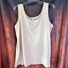 A'nue Miami A Line Tank White Women's Size Large NWT Made in USA