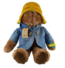 Vintage Eden Paddington Bear Plush 26" With Yellow Hat Blue Coat  Original Tags