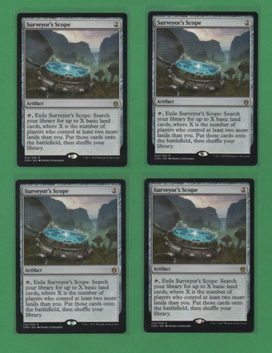 (4) MTG Commander Anthology Surveyor's Scope Rare Pack Fresh!!