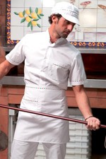 Camicia Uomo Giacca Casacca Cuoco da lavoro Ristorante Cucina Pizzaiolo Pizza