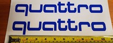 Quattro Sticker Decal Dark Blue X2