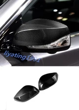 2PCS Real Carbon Fiber Car Door Side Mirror Cover Cap Fit Infiniti Q50 Q60 Q70
