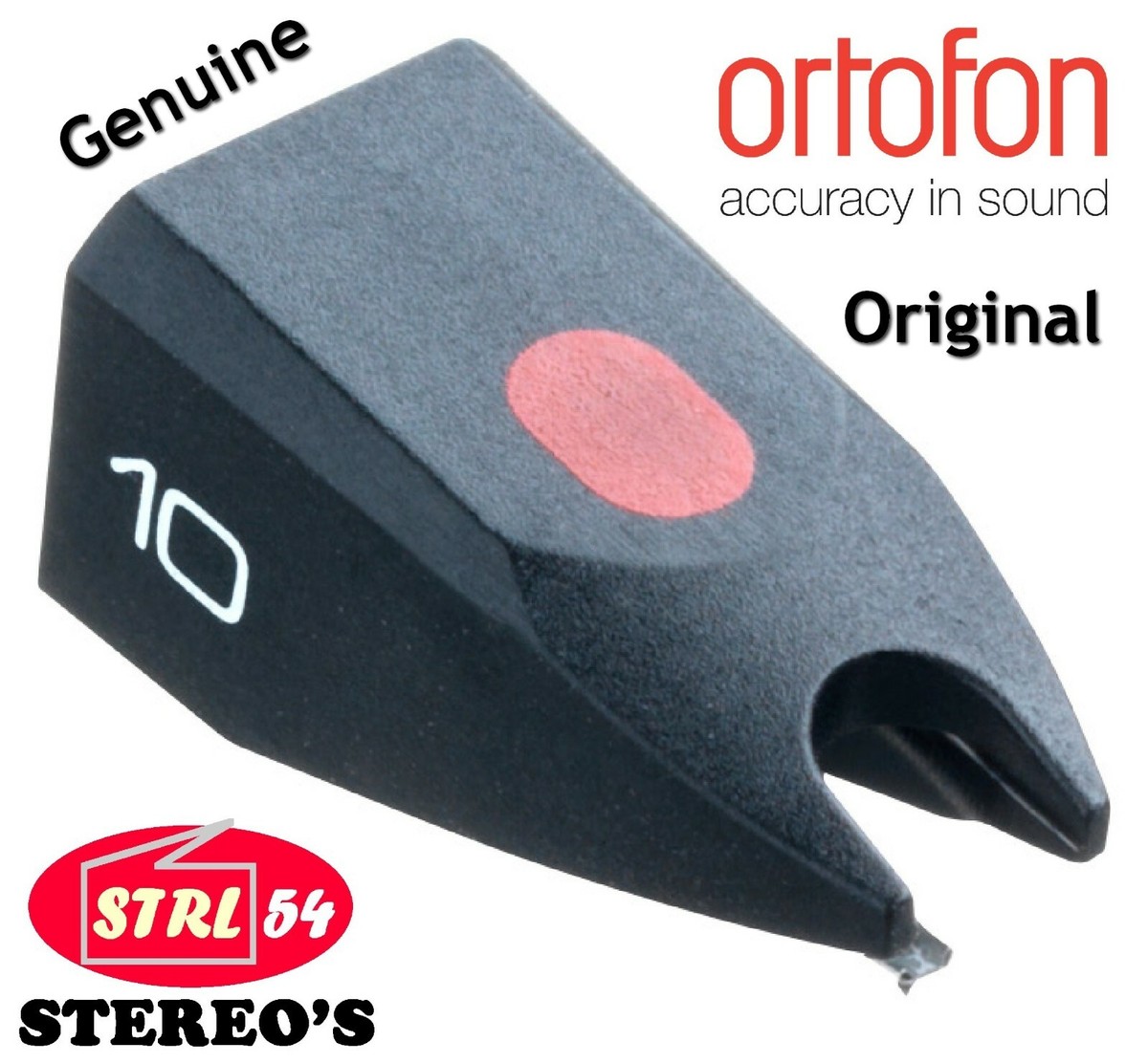 Stilo Di Ricambio Per Ortofon Serie Concorde OM Super – Compatibile Con OM, OMB, OMT, OD, LM, T-M, SMB, Rosso/Nero, ABS E Metallo