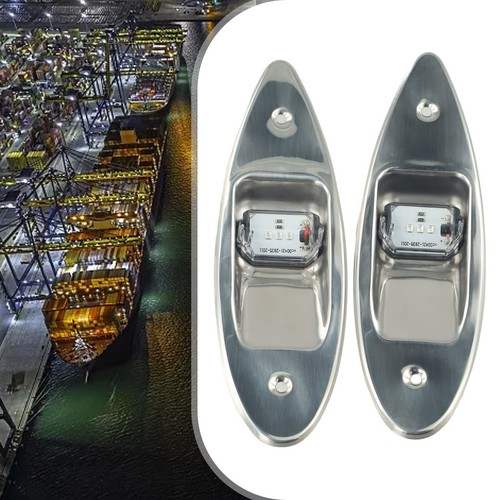 2x Red+Green Marine Boat Universal Navigation LED Side Light 12V Lamp Kit - Picture 11 of 24