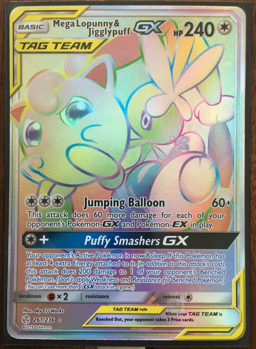 Mega Lopunny e Jigglypuff-GX (165/236) - Carta Avulsa Pokemon