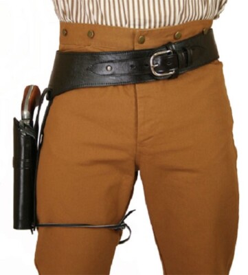 Gun Holster Belt Leather Revolver Pistol Tooled .22 .35/357 .44/45 Cal