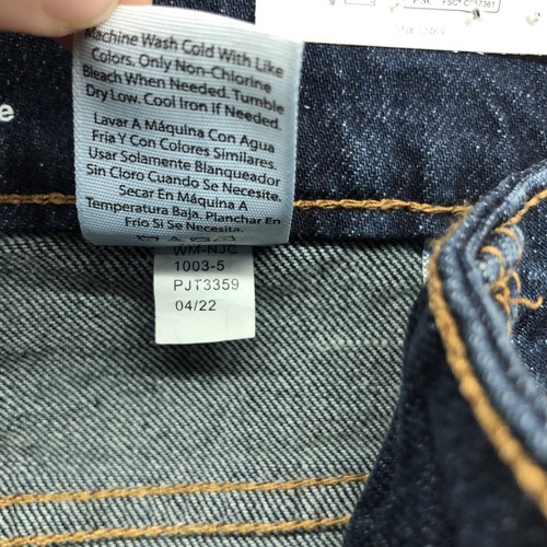 New Time and Tru High Rise Dark Denim Straight Crop Jeans Size 12 Women Casual - Picture 5 of 12