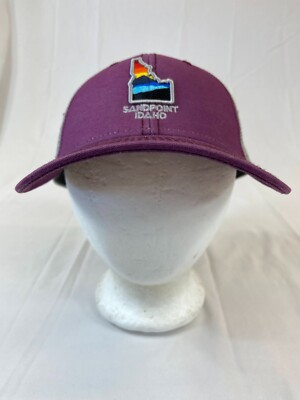 Sandpoint Idaho Baseball Cap Snapback Hat Mesh Back Adjustable Sunset Purple