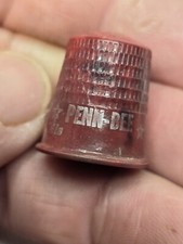  Penn-Bee motor oil thimble MEGA RARE garnet red Advertising Thimble 
