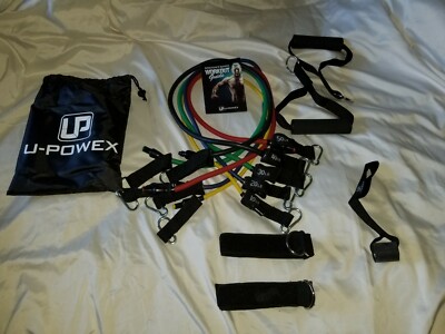 NEW 11 piece U-POWEX Unbreakable Resistance Bands up to 150lbs