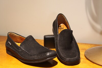 Mephisto Baduard Black Nubuck Leather Cool Air Loafers Men display picture 2
