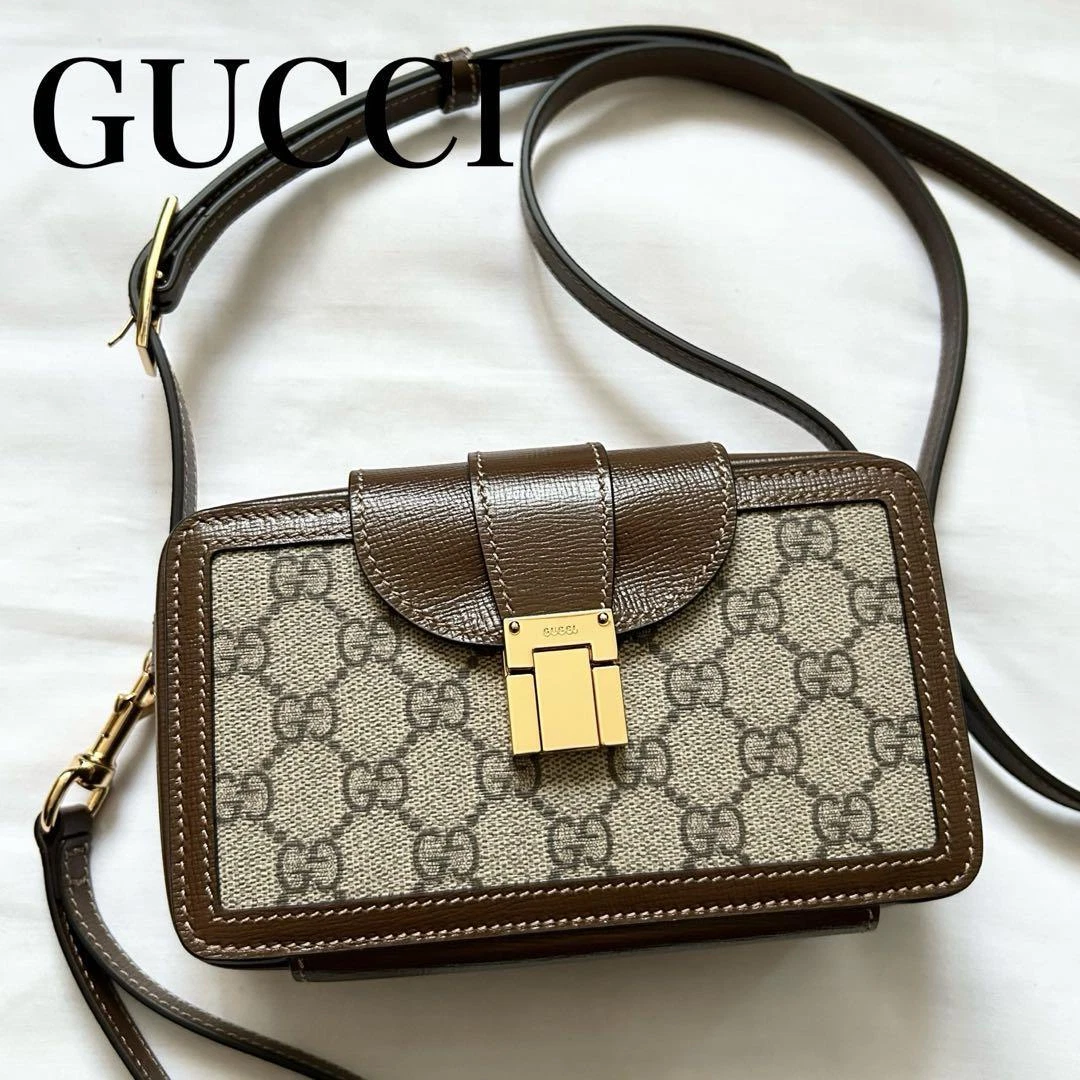 Sac à bandoulière Gucci GG Supreme chaîne en cuir du Japon