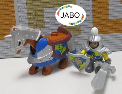 (M4/5) Figura de caballero LEGO Duplo con caballo para castillo de caballeros - Imagen 1 de 2