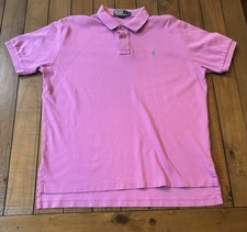 Polo Ralph Lauren Polo Shirt Purple With Teal Pony Size Large Mens