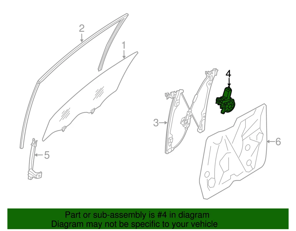 Genuine Nissan Murano 08-12 Rogue 07-13 14-15 Rogue Select Front Driver Window M - Image 3 of 4