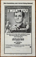 Stripes 1981 Movie Pressbook Ad Mat Sheet Promo Print Ad Bill Murray John Candy