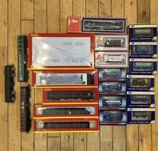 Lot of 21 Hornby/Dapol/Lima/Corgi OO Gauge Coaches, wagons, crane and more