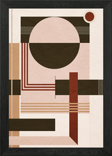 GEOMETRIC ABSTRACT 337A Framed Wall Art Poster Canvas Print Picture