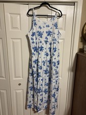 NWOT - SHEIN 2XL Blue/White Maxi Sundress