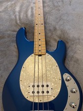 ERNIE BALL MUSICMAN STINGRAY BASS GUITAR IN SPEED BLUE -  HARDCASE