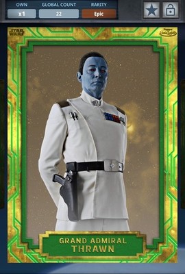 DIGITAL-Topps Star Wars Card Trader Gold Label Chrome Green Epic Admiral Thrwan