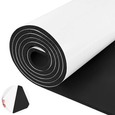 Tolanbbt Sponge Neoprene Foam Sheet with Adhesive - 1/4  Thick, 12  X 59  Closed