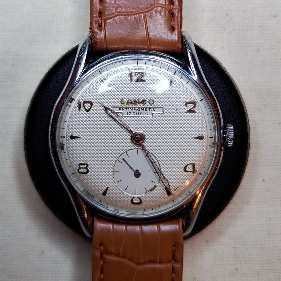 📣 LANCO Cal. 1305  – Oversize 37 mm - Dial Nido d'ape - Vero Vintage Foto 2 de 4