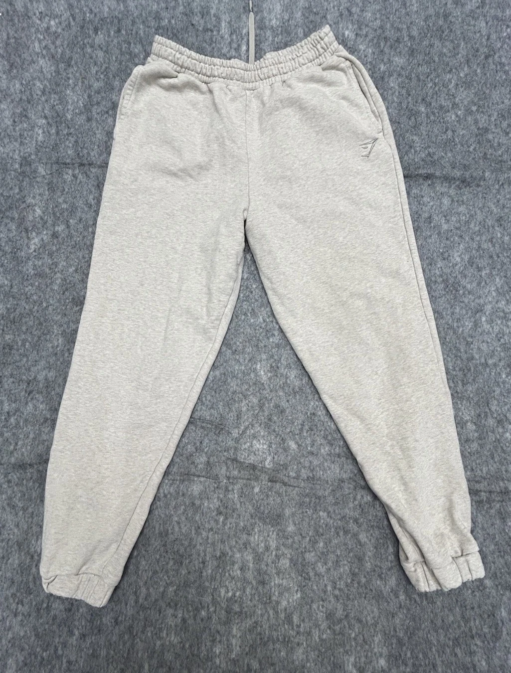 Gymshark Men’s Beige Jogger Sweatpants Medium Athletic Activewear Gym