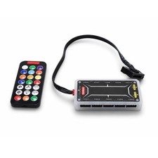 RGB Fan Controller Remote Control Computer Case 12V PC Cooling Chassis Fan Hub C