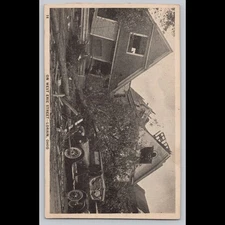 Antique Postcard On West Erie Street Lorain Ohio Disaster Scene