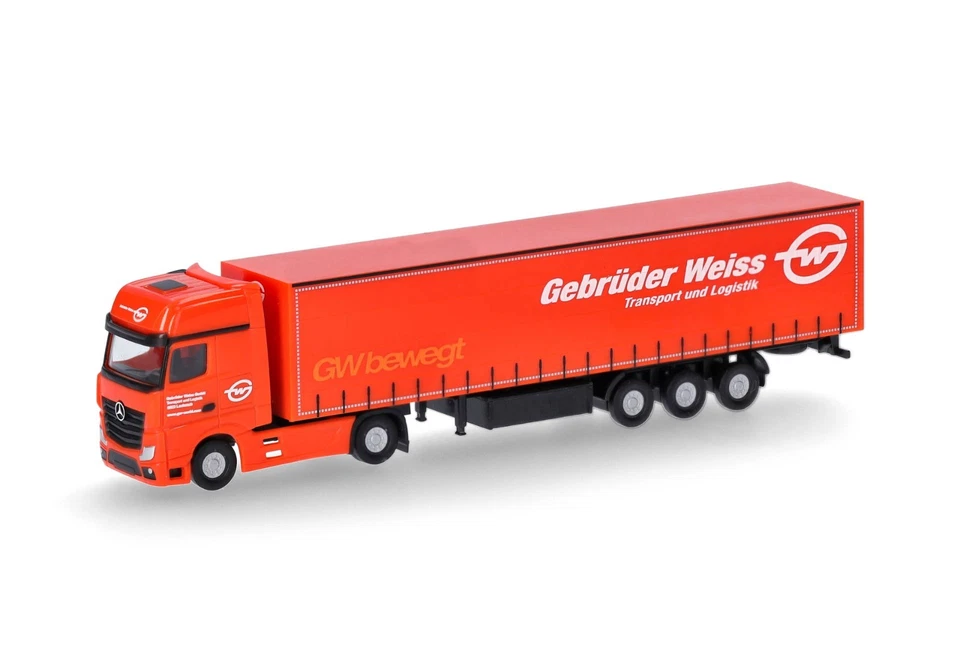 Herpa 066891 | MB Actros Gigaspace Gardinenpl.-Sattelz. | Gebrüder Weiss | 1:160 - Bild 1 von 4