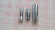SNAP-ON MM DEEP SOCKETS 10 13 17 3/8dr 6/12 pt SEE DESC DECENT USED COND gift he