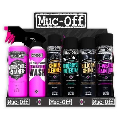 Envío gratis expositor mural metalico muc-off pack de inicio-clean, protect,