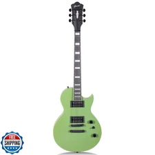 Grote LPS-01 LP Style Solid Electric Guitar Maple Neck Poplar Body (Green)
