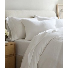 Quince European White Linen Duvet Cover Set King Californian King New