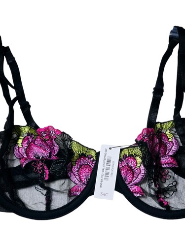 NWT Adored By Adore Me Women's Jamilla Unlined Underwire Bra Lace Black 34C - Bild 6 von 9
