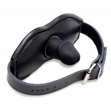 Strict Leather Padded Silicone Penis Mouth Gag