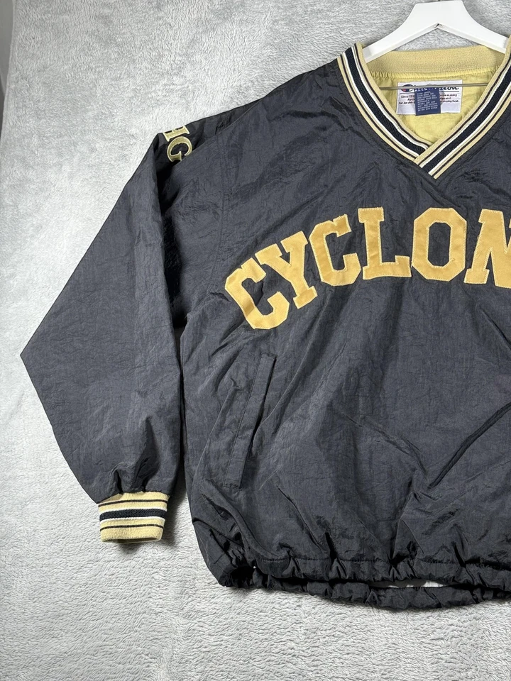 Vintage Iowa State Cyclones Jacket Mens Large NCAA College Pullover Windbreaker - Image 4 of 4
