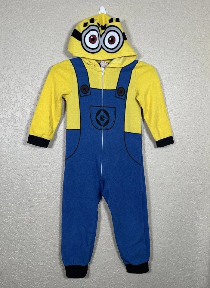 Pijama con Capucha de Una Pieza Hecho en Minion Pijama Disfraz Niños Niños Talla 6 Foto 2 de 4